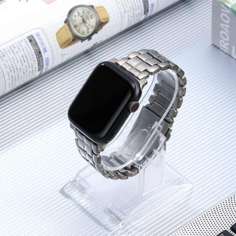For Apple Watch Series 8 45mm Five Beads Titanium Steel Watch Band(Silver) - Watch Bands by PMC TechLife | Online Shopping South Africa | PMC TechLife
