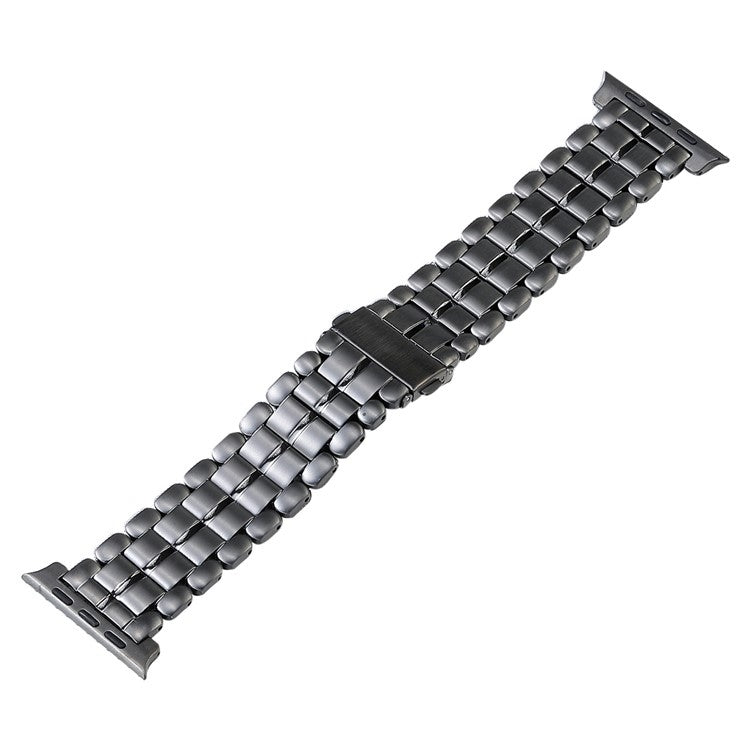 For Apple Watch SE 2022 40mm Five Beads Titanium Steel Watch Band(Grey) - Watch Bands by PMC TechLife | Online Shopping South Africa | PMC TechLife