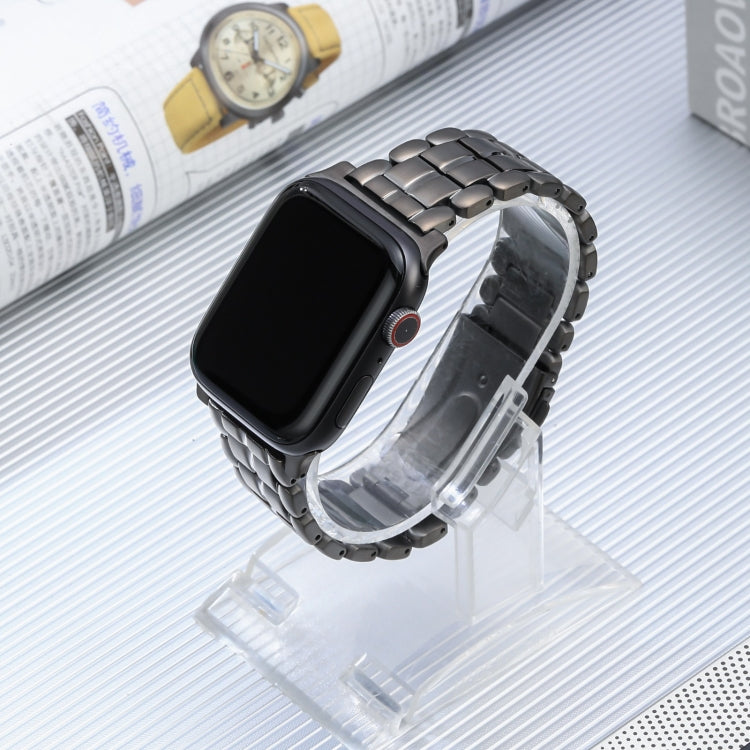 For Apple Watch Series 3 42mm Five Beads Titanium Steel Watch Band(Grey) - Watch Bands by PMC TechLife | Online Shopping South Africa | PMC TechLife