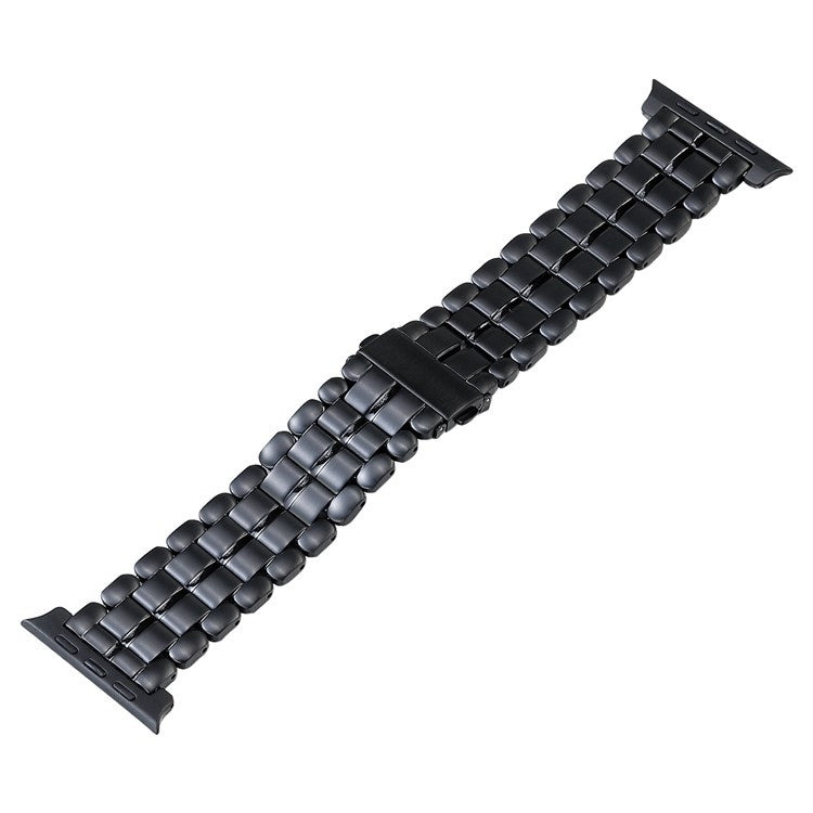 For Apple Watch Series 2 38mm Five Beads Titanium Steel Watch Band(Black) - Watch Bands by PMC TechLife | Online Shopping South Africa | PMC TechLife