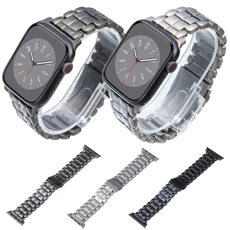 For Apple Watch Series 2 38mm Five Beads Titanium Steel Watch Band(Black) - Watch Bands by PMC TechLife | Online Shopping South Africa | PMC TechLife