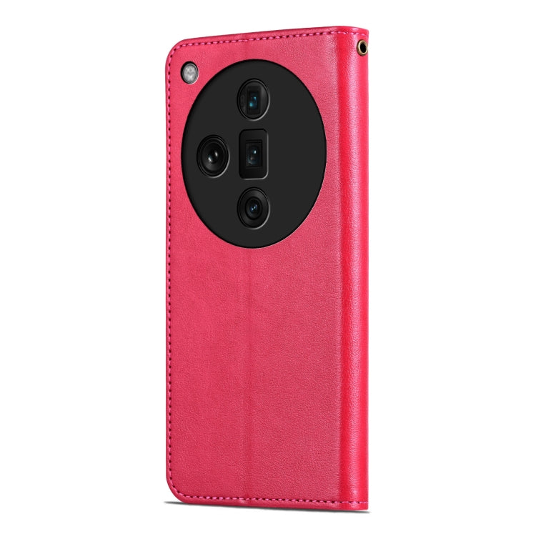 For OPPO Find X7 Ultra AZNS Sheepskin Texture Flip Leather Phone Case(Red) - OPPO Cases by AZNS | Online Shopping South Africa | PMC TechLife | Buy Now Pay Later Mobicred