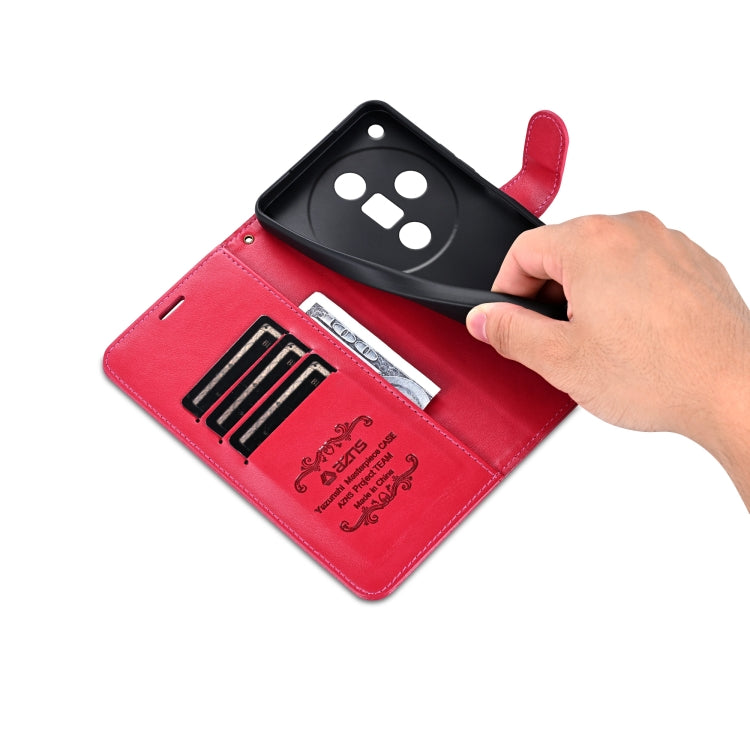 For OPPO Find X7 Ultra AZNS Sheepskin Texture Flip Leather Phone Case(Red) - OPPO Cases by AZNS | Online Shopping South Africa | PMC TechLife | Buy Now Pay Later Mobicred