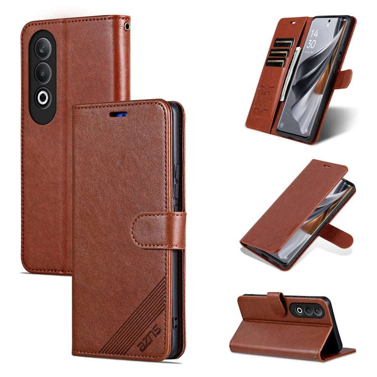 For OPPO K12 AZNS Sheepskin Texture Flip Leather Phone Case(Brown) - free shipping - PMC TechLife - Order now!