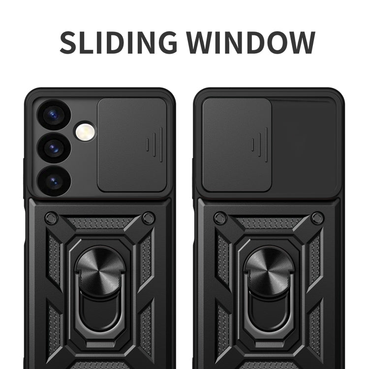 For Samsung Galaxy S24+ 5G Sliding Camera Cover Design TPU+PC Phone Case(Green) - Galaxy S24+ 5G Cases by PMC TechLife | Online Shopping South Africa | PMC TechLife