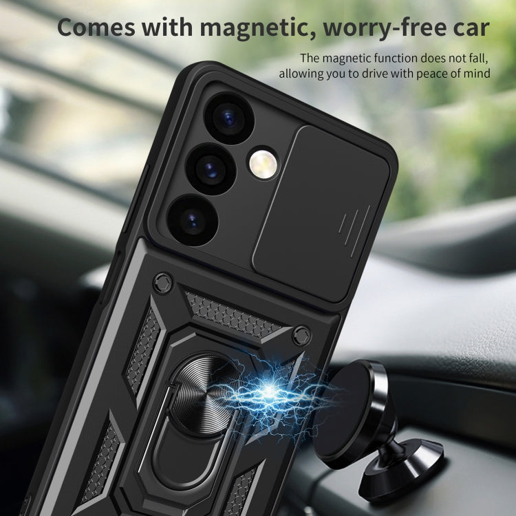 For Samsung Galaxy S24+ 5G Sliding Camera Cover Design TPU+PC Phone Case(Silver) - Galaxy S24+ 5G Cases by PMC TechLife | Online Shopping South Africa | PMC TechLife