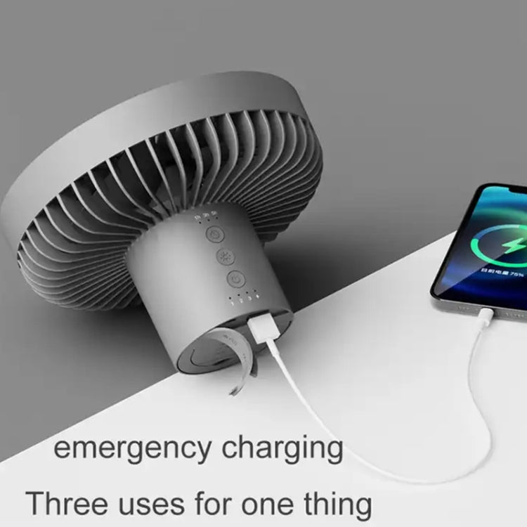 DQ212 10000mAh Outdoor Portable Camping Fan Tent Hanging Vertical Light(White) - Electric Fans by PMC TechLife | Online Shopping South Africa | PMC TechLife | Buy Now Pay Later Mobicred