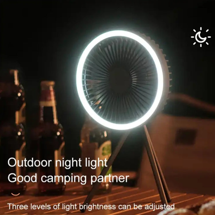 DQ212 10000mAh Outdoor Portable Camping Fan Tent Hanging Vertical Light(Black Grey) - Electric Fans by PMC TechLife | Online Shopping South Africa | PMC TechLife | Buy Now Pay Later Mobicred