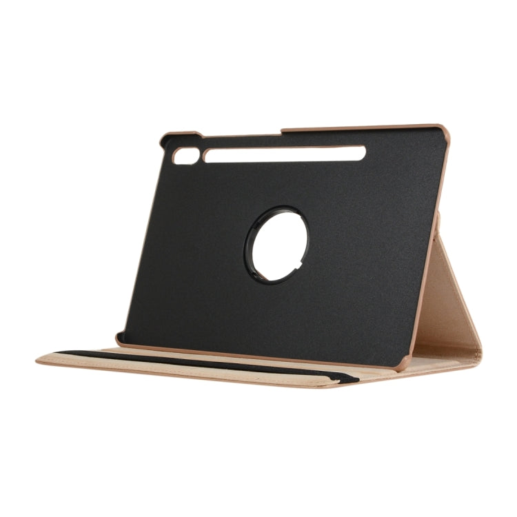 For Samsung Galaxy Tab S9+ / Tab S10+ Litchi Texture 360 Degrees Rotation Holder Leather Tablet Case(Rose Gold) - Galaxy Tab S9+ Cases by PMC Jewellery | Online Shopping South Africa | PMC Jewellery | Buy Now Pay Later Mobicred