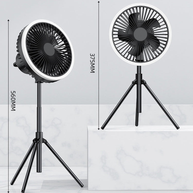 DQ216 10000mAh Outdoor Portable Liftable Swivel Head Camping Fan Tent Hanging Vertical Colorful Light with Remote Control(Avocado Green) - Electric Fans by PMC TechLife | Online Shopping South Africa | PMC TechLife | Buy Now Pay Later Mobicred