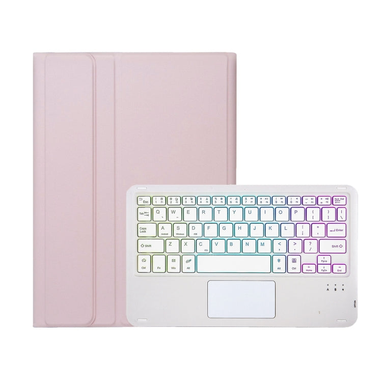For Samsung Galaxy Tab S9 Candy Color Touch Backlight Bluetooth Keyboard Leather Tablet Case with Pen Holder(Pink) - free shipping - PMC TechLife - Order now!