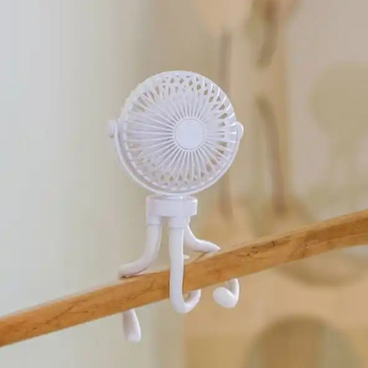 T8 2000mAh Flexible Octopus Tripod Rotatable Portable Fan(White) - Electric Fans by PMC TechLife | Online Shopping South Africa | PMC TechLife | Buy Now Pay Later Mobicred