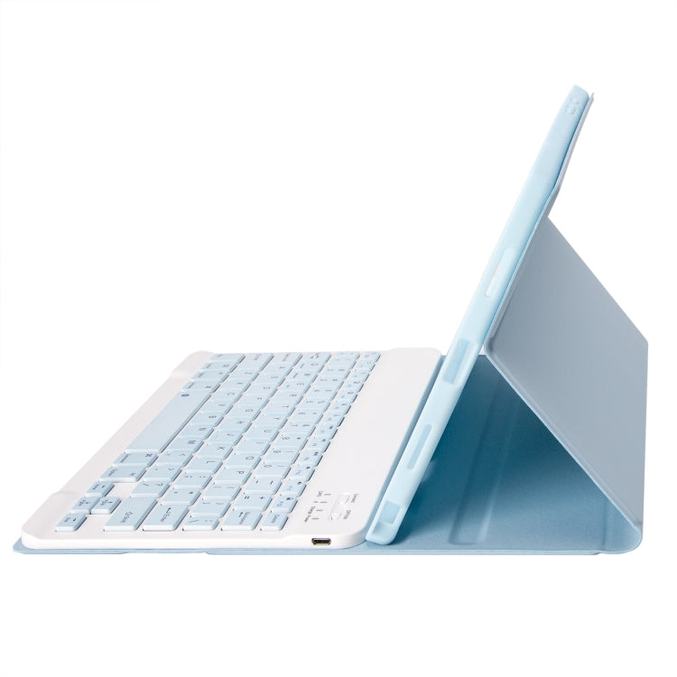 For Samsung Galaxy Tab S9 A710B Candy Color TPU Bluetooth Keyboard Leather Tablet Case with Pen Holder(Ice Blue) - Samsung Keyboard by PMC TechLife | Online Shopping South Africa | PMC TechLife