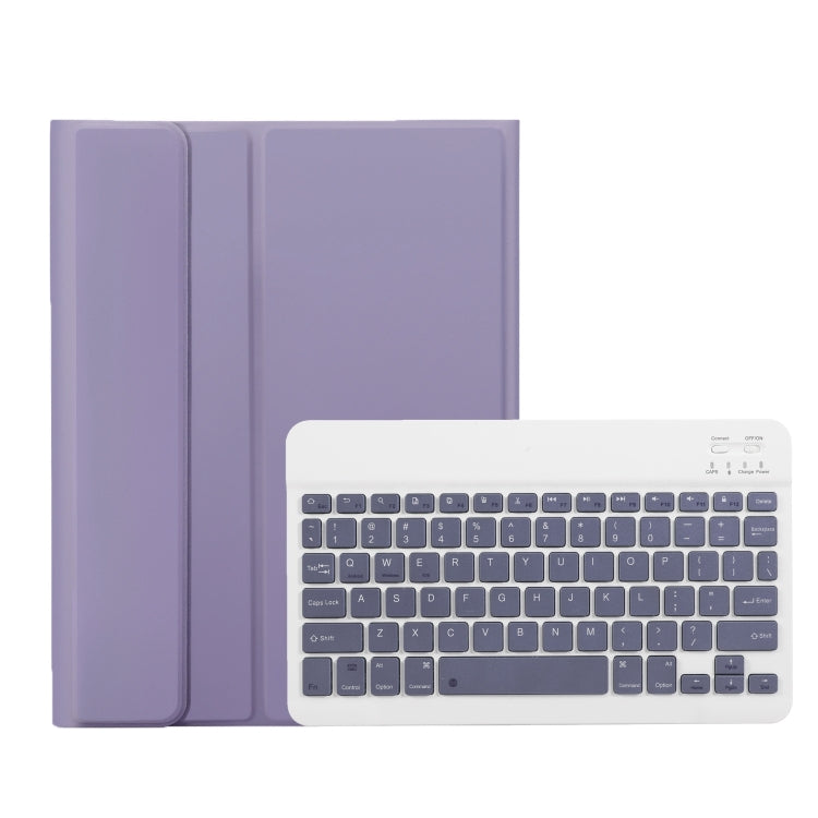 For Samsung Galaxy Tab S9 A710B Candy Color TPU Bluetooth Keyboard Leather Tablet Case with Pen Holder(Purple) - Samsung Keyboard by PMC TechLife | Online Shopping South Africa | PMC TechLife