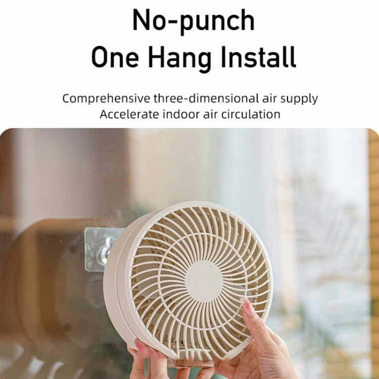 WSK302 4000mAh Swivel Head Wall Mounted Fan with Night Light(Black) - Electric Fans by PMC TechLife | Online Shopping South Africa | PMC TechLife | Buy Now Pay Later Mobicred