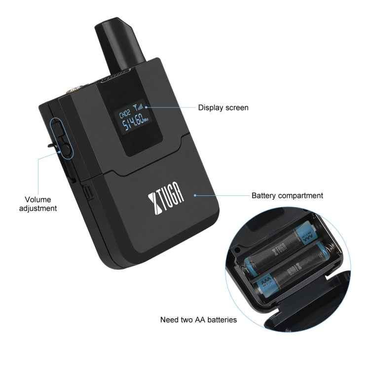 XTUGA A140-H Wireless Microphone System 4 Channel UHF Handheld Microphone(AU Plug) - Microphone by XTUGA | Online Shopping South Africa | PMC TechLife | Buy Now Pay Later Mobicred