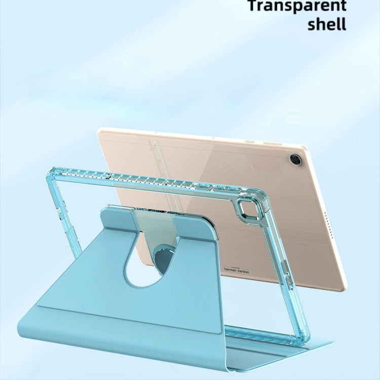 For Huawei MatePad T10 / T10S Clear 360 Rotation Stand Smart Leather Tablet Case(Baby Blue) - Huawei by PMC TechLife | Online Shopping South Africa | PMC TechLife | Buy Now Pay Later Mobicred