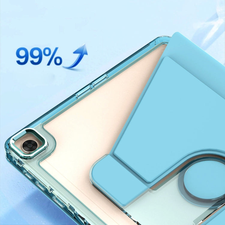 For Huawei MatePad T10 / T10S Clear 360 Rotation Stand Smart Leather Tablet Case(Black) - Huawei by PMC TechLife | Online Shopping South Africa | PMC TechLife | Buy Now Pay Later Mobicred