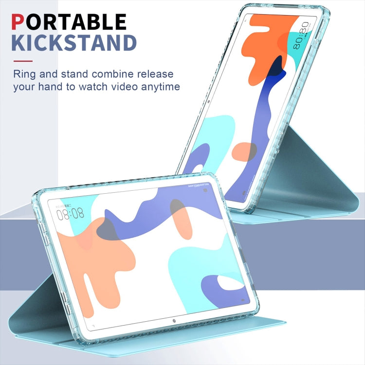 For Huawei MatePad 10.4 Clear 360 Rotation Stand Smart Leather Tablet Case(White) - Huawei by PMC TechLife | Online Shopping South Africa | PMC TechLife | Buy Now Pay Later Mobicred