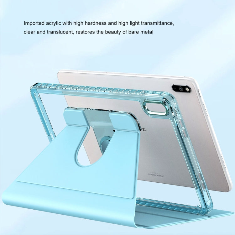 For Huawei MatePad 10.4 Clear 360 Rotation Stand Smart Leather Tablet Case(Purple) - Huawei by PMC TechLife | Online Shopping South Africa | PMC TechLife | Buy Now Pay Later Mobicred