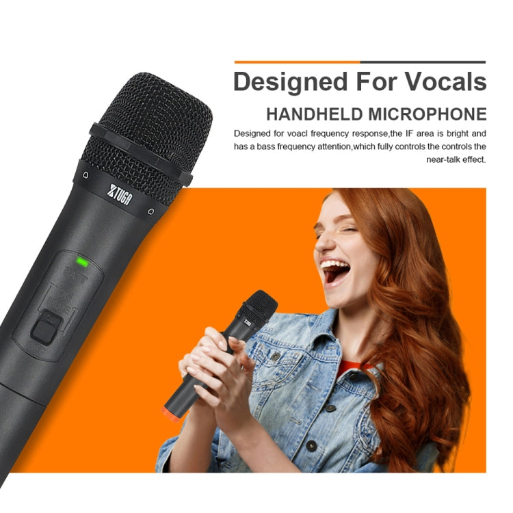 XTUGA S400 Professional 4-Channel UHF Wireless Microphone System with 4 Handheld Microphone(UK Plug) - Microphone by XTUGA | Online Shopping South Africa | PMC TechLife | Buy Now Pay Later Mobicred
