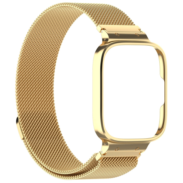 For Redmi Watch 3 Lite / Watch 3 Active 2 in 1 Milan Metal Watch Band with Watch Frame(Gold) - free shipping - PMC TechLife - Order now!