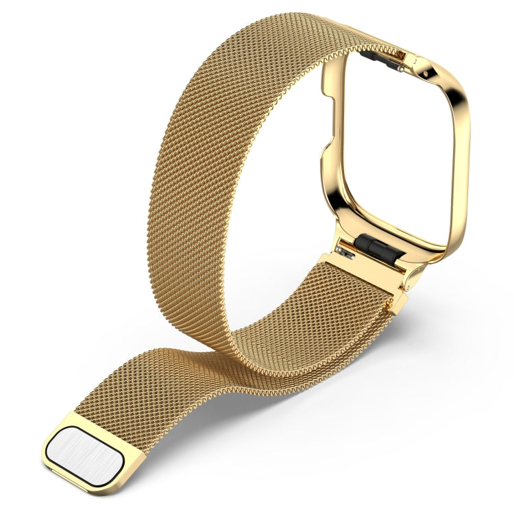 For Redmi Watch 3 Lite / Watch 3 Active 2 in 1 Milan Metal Watch Band with Watch Frame(Gold) - free shipping - PMC TechLife - Order now!