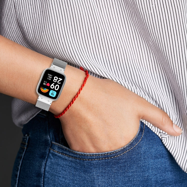 For Redmi Watch 3 Lite / Watch 3 Active 2 in 1 Milan Metal Watch Band with Watch Frame(Rose Gold) - free shipping - PMC TechLife - Order now!