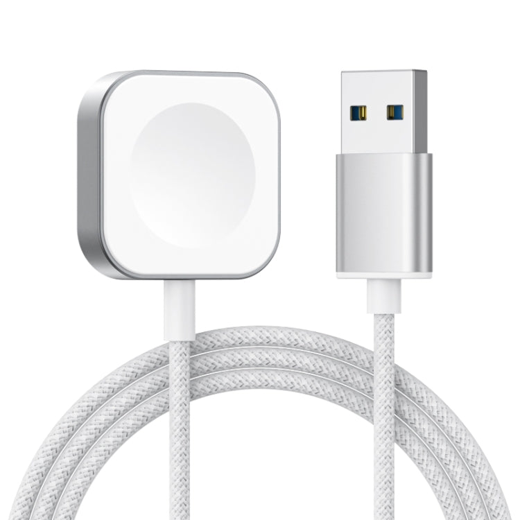 For Apple Watch USB Interface Magnetic Charger(Silver) - Charger / Holder by PMC TechLife | Online Shopping South Africa | PMC TechLife | Buy Now Pay Later Mobicred