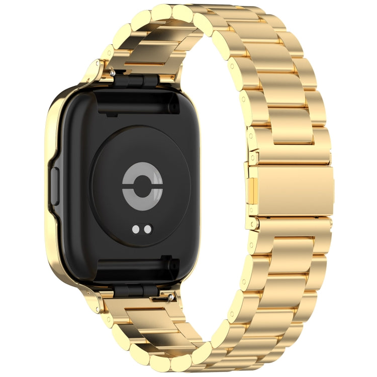 For Redmi Watch 3 Lite / Watch 3 Active 2 in 1 Three-bead Metal Watch Band with Watch Frame(Gold) - free shipping - PMC TechLife - Order now!