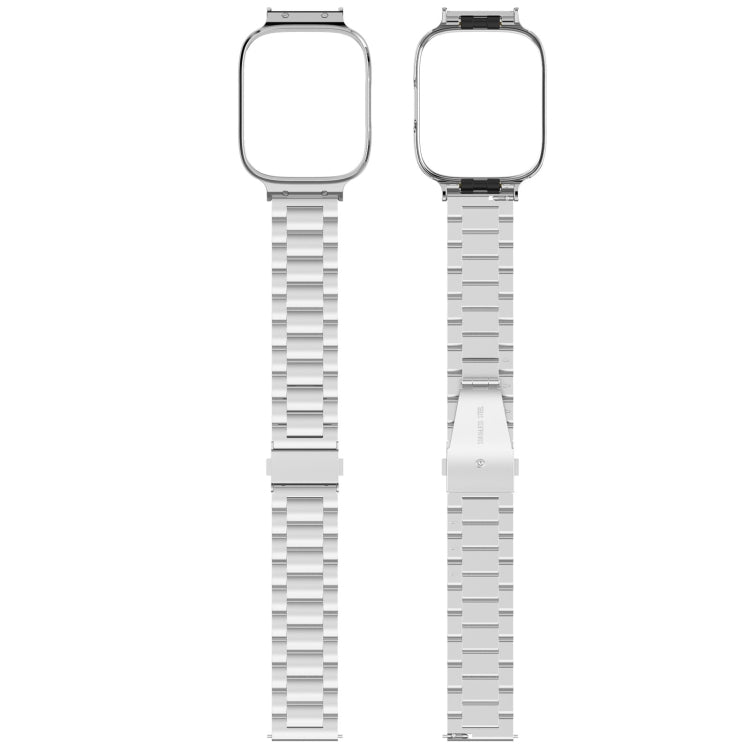 For Redmi Watch 3 Lite / Watch 3 Active 2 in 1 Three-bead Metal Watch Band with Watch Frame(Silver) - free shipping - PMC TechLife - Order now!