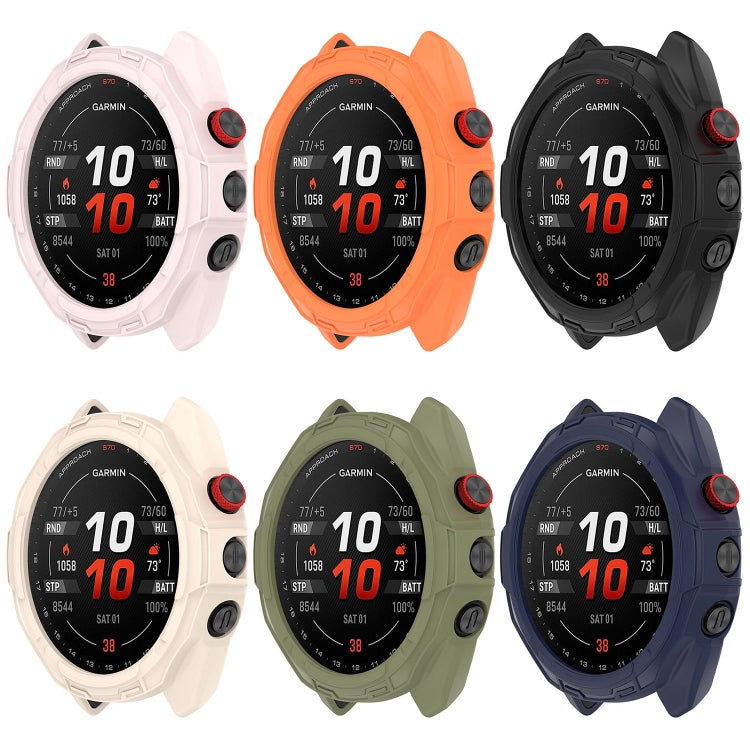 For Garmin Approach S70 47mm Armor Hollow Watch Protective Case(Starlight Color) - Watch Cases by PMC TechLife | Online Shopping South Africa | PMC TechLife