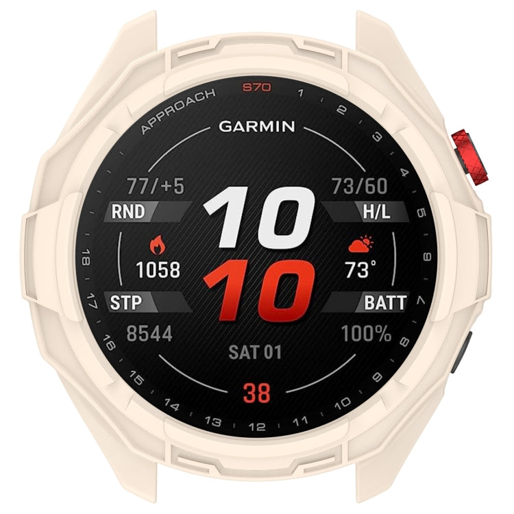 For Garmin Approach S70 42mm Armor Hollow Watch Protective Case(Starlight Color) - Watch Cases by PMC TechLife | Online Shopping South Africa | PMC TechLife