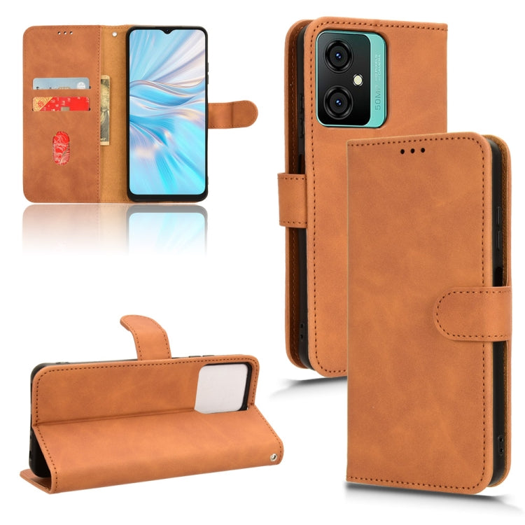 For Blackview OSCAL C70 Skin Feel Magnetic Flip Leather Phone Case(Brown) - More Brand by PMC TechLife | Online Shopping South Africa | PMC TechLife