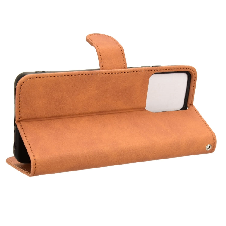 For Blackview OSCAL C70 Skin Feel Magnetic Flip Leather Phone Case(Brown) - More Brand by PMC TechLife | Online Shopping South Africa | PMC TechLife