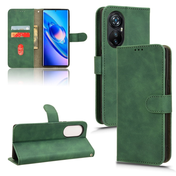 For Blackview A200 Pro Skin Feel Magnetic Flip Leather Phone Case(Green) - More Brand by PMC TechLife | Online Shopping South Africa | PMC TechLife
