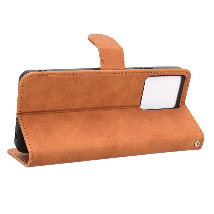 For Blackview Oscal Modern 8 / Color 8 Skin Feel Magnetic Flip Leather Phone Case(Brown) - More Brand by PMC TechLife | Online Shopping South Africa | PMC TechLife | Buy Now Pay Later Mobicred