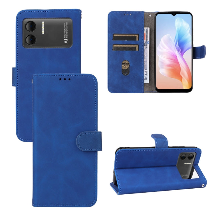 For Doogee X98 / X98 Pro Skin Feel Magnetic Flip Leather Phone Case(Blue) - More Brand by PMC TechLife | Online Shopping South Africa | PMC TechLife | Buy Now Pay Later Mobicred