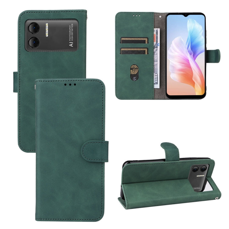 For Doogee X98 / X98 Pro Skin Feel Magnetic Flip Leather Phone Case(Green) - More Brand by PMC TechLife | Online Shopping South Africa | PMC TechLife | Buy Now Pay Later Mobicred
