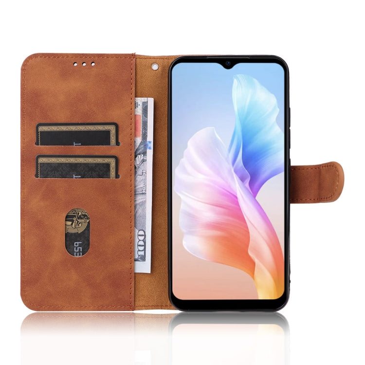 For Doogee X98 / X98 Pro Skin Feel Magnetic Flip Leather Phone Case(Brown) - More Brand by PMC TechLife | Online Shopping South Africa | PMC TechLife | Buy Now Pay Later Mobicred