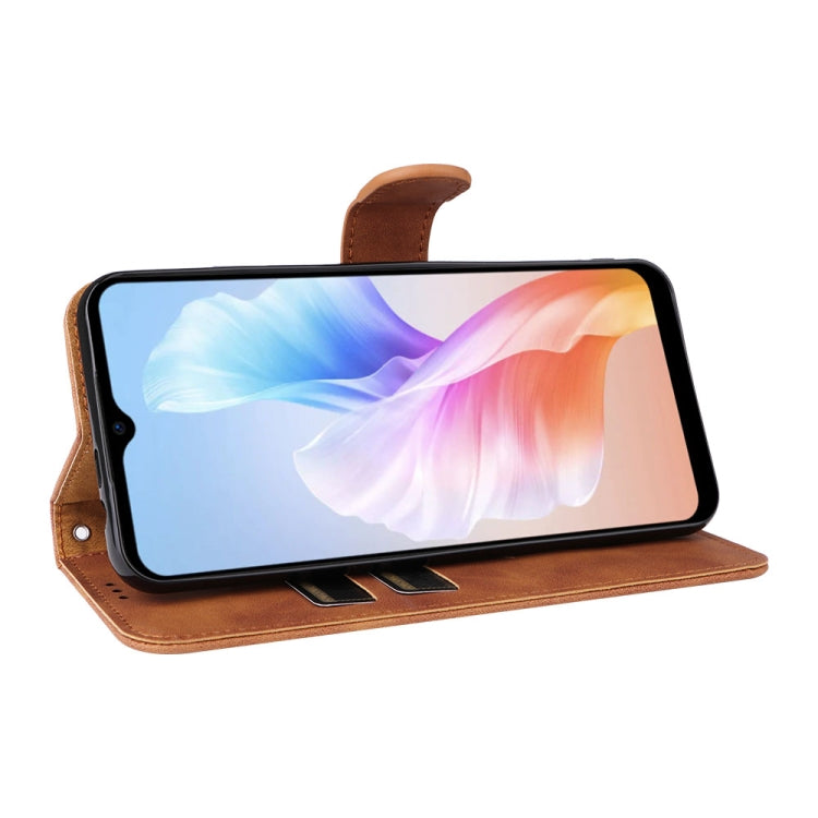 For Doogee X98 / X98 Pro Skin Feel Magnetic Flip Leather Phone Case(Brown) - More Brand by PMC TechLife | Online Shopping South Africa | PMC TechLife | Buy Now Pay Later Mobicred