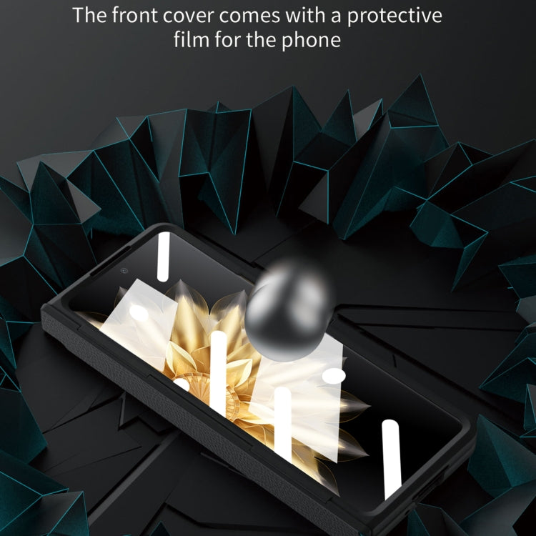 For Honor Magic V2 Shield Series Integrated Folding Phone Case(Light Blue) - Honor Cases by PMC TechLife | Online Shopping South Africa | PMC TechLife | Buy Now Pay Later Mobicred