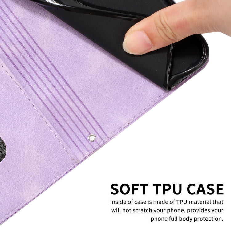 For Motorola Moto G Play 2024 Dream Triangle Leather Phone Case with Lanyard(Purple) - free shipping - PMC Jewellery - Order now!