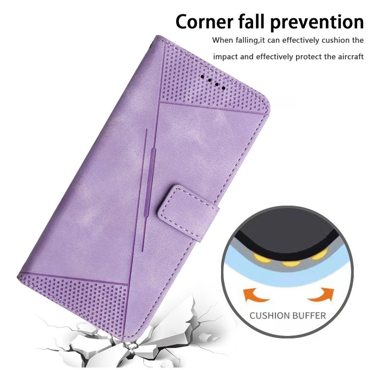 For Motorola Moto G Play 2024 Dream Triangle Leather Phone Case with Lanyard(Purple) - free shipping - PMC Jewellery - Order now!