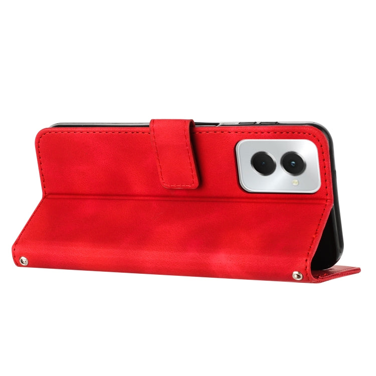 For Motorola Moto G Power 5G 2024 Dream Triangle Leather Phone Case with Lanyard(Red) - Motorola Cases by PMC Jewellery | Online Shopping South Africa | PMC Jewellery | Buy Now Pay Later Mobicred