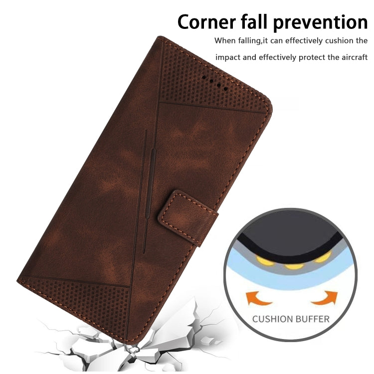 For Motorola Moto G Power 5G 2024 Dream Triangle Leather Phone Case with Lanyard(Brown) - Motorola Cases by PMC Jewellery | Online Shopping South Africa | PMC Jewellery | Buy Now Pay Later Mobicred