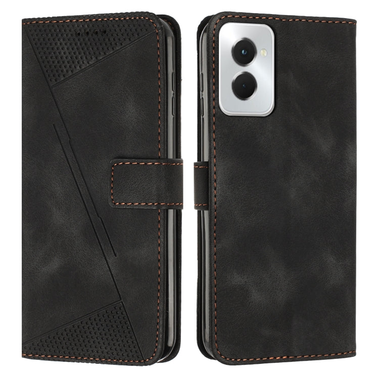 For Motorola Moto G Power 5G 2024 Dream Triangle Leather Phone Case with Lanyard(Black) - Motorola Cases by PMC Jewellery | Online Shopping South Africa | PMC Jewellery | Buy Now Pay Later Mobicred