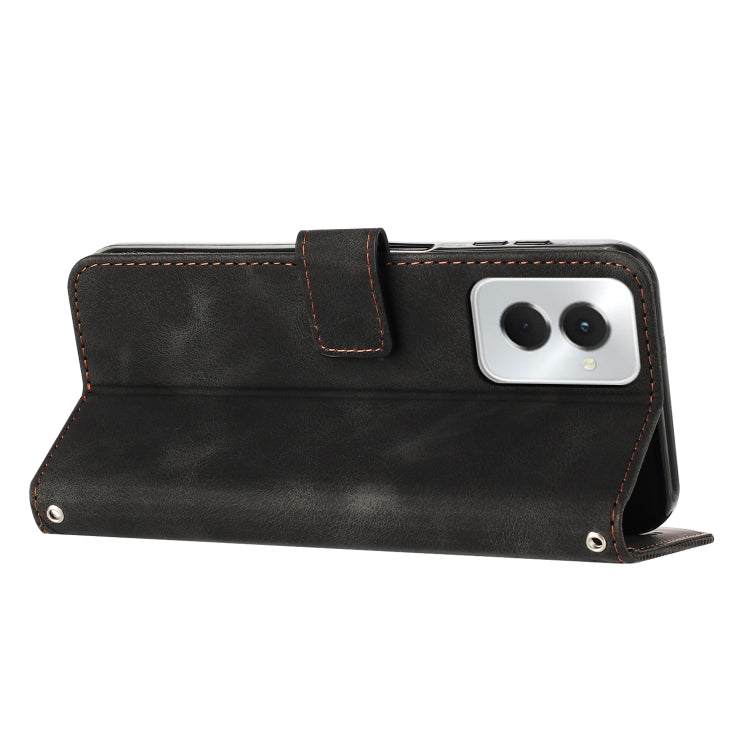 For Motorola Moto G Power 5G 2024 Dream Triangle Leather Phone Case with Lanyard(Black) - Motorola Cases by PMC Jewellery | Online Shopping South Africa | PMC Jewellery | Buy Now Pay Later Mobicred