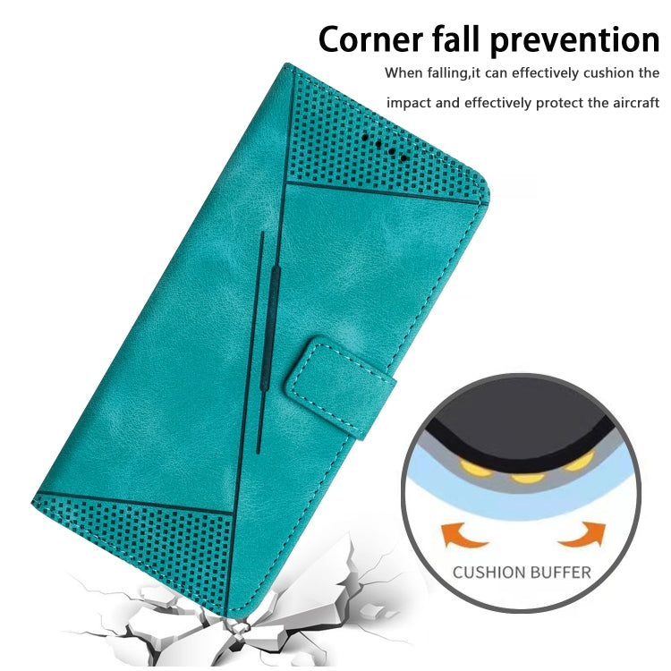 For Motorola Edge 2024 Dream Triangle Leather Phone Case with Lanyard(Green) - Motorola Cases by PMC Jewellery | Online Shopping South Africa | PMC Jewellery | Buy Now Pay Later Mobicred