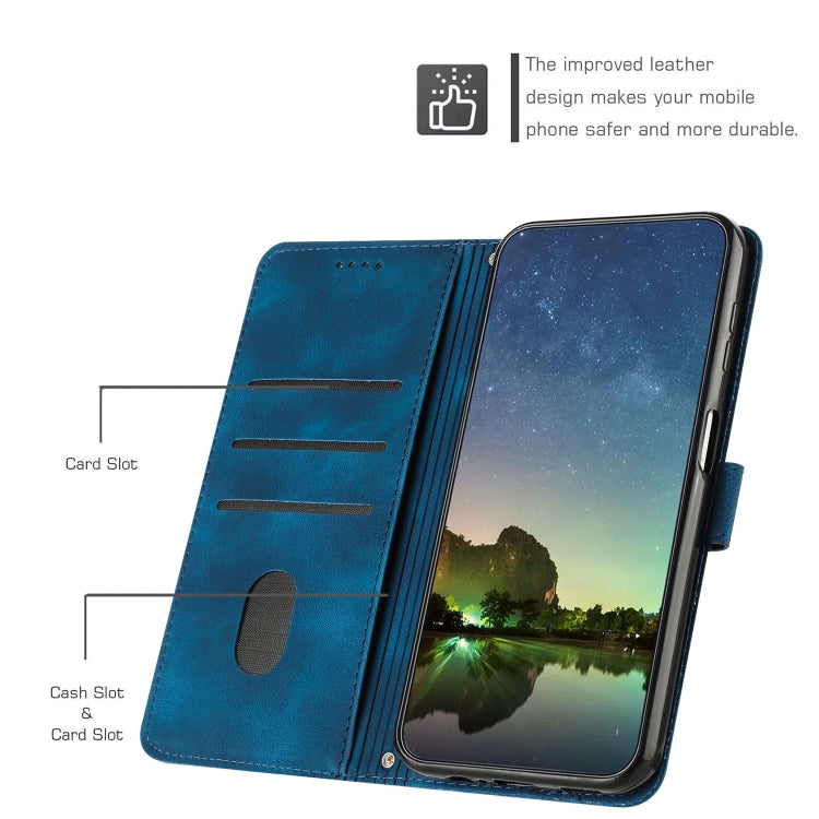 For Motorola Moto G Stylus 5G 2024 Dream Triangle Leather Phone Case with Lanyard(Blue) - Motorola Cases by PMC Jewellery | Online Shopping South Africa | PMC Jewellery | Buy Now Pay Later Mobicred